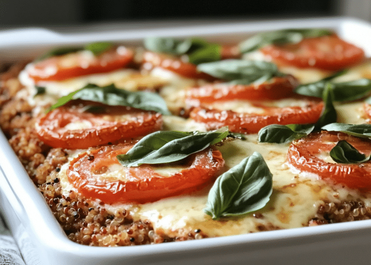 Cheesy Caprese Quinoa Bake 1 Cheesy Caprese Quinoa Bake