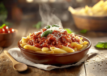 Tasty Pork Mince Ragu And Penne Pasta