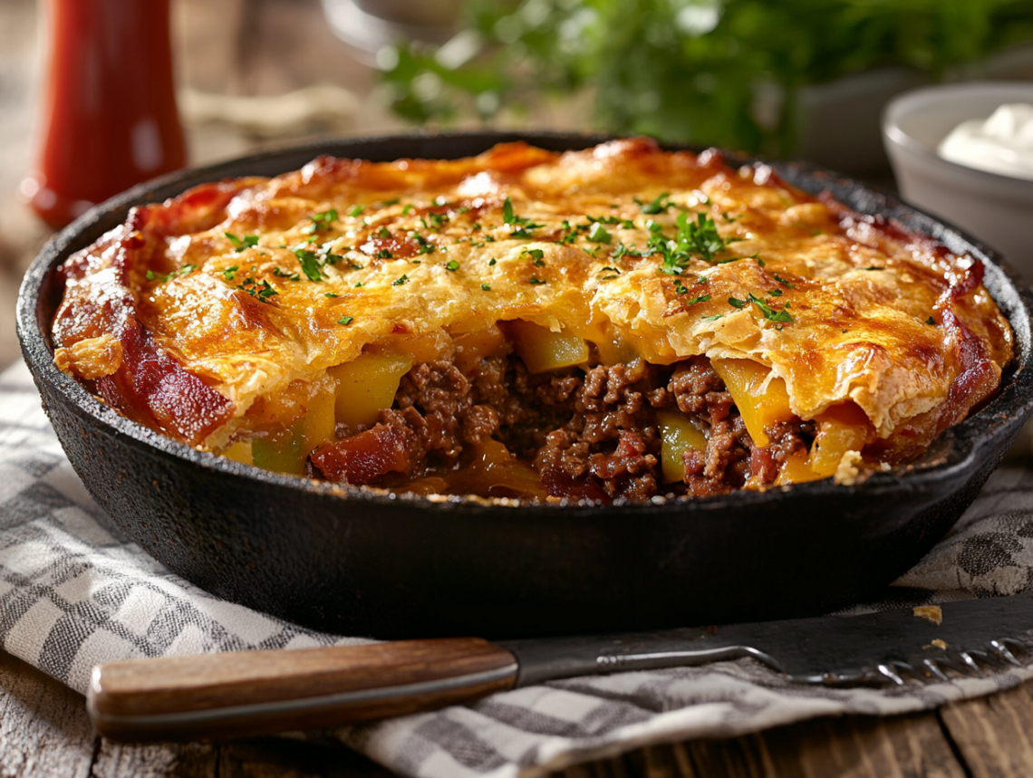 Bacon Cheeseburger Pot Pie 1 Bacon Cheeseburger Pot Pie