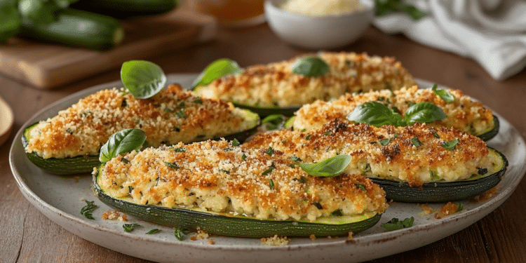 Chicken-Stuffed Zucchini Boats