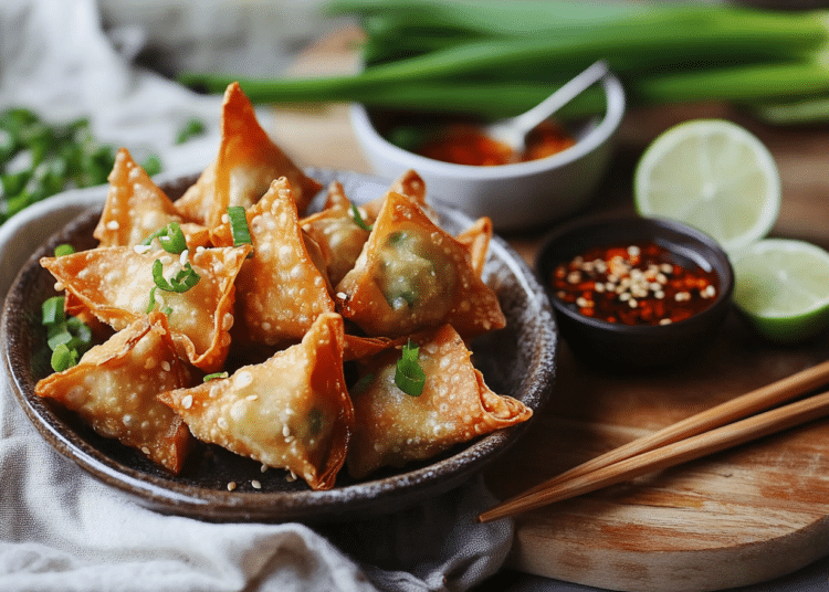 Crispy Chicken Wontons With Spicy Chili And Lime Sauce