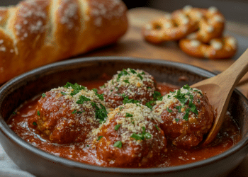 Baked Chicken Meatballs In Tomato Sauce