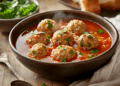 Baked Chipotle Pork Meatball Soup