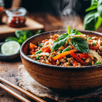 Authentic Thai-Style Ground Turkey Stir Fry 2 Authentic Thai-Style Ground Turkey Stir Fry