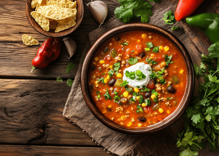 Filling Turkey Taco Soup