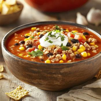 Filling Turkey Taco Soup
