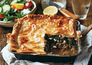 Delicious Lamb And Spinach Filo Pie