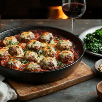 Delicious Meatball And Balsamic Beetroot Bake