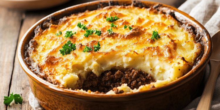 Easy Cottage Pie With Garlic Mashed Potatoes