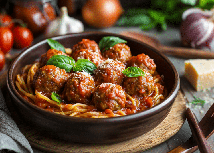 Delicious Italian Meatballs And Courgetti