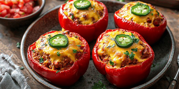 Ground Turkey Stuffed Peppers
