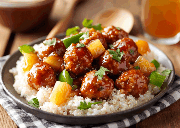 Sweet And Sour Chicken Quinoa Meatballs
