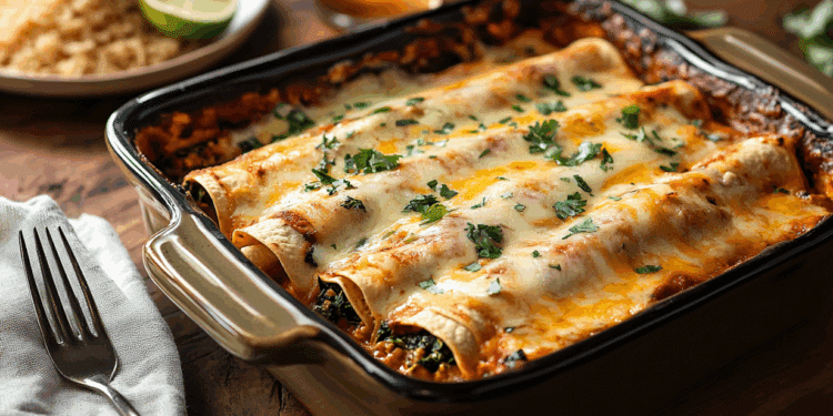 Ground Turkey Spinach Enchiladas