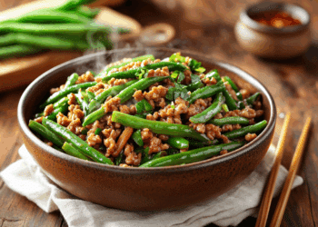 Green Bean And Ground Chicken Stir Fry