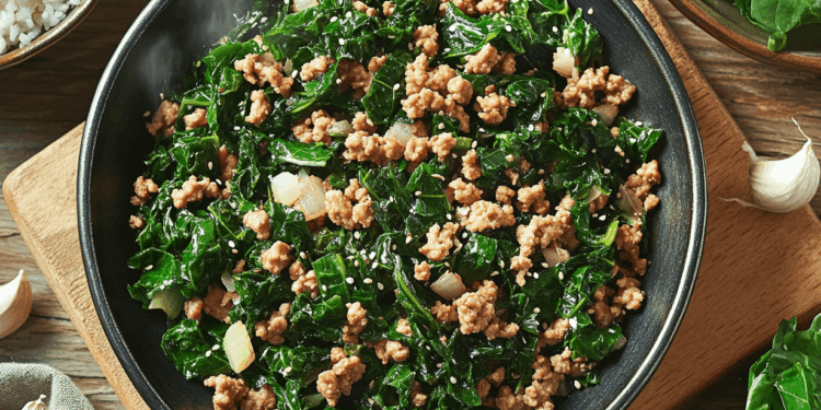 Ground Turkey With Collard Greens