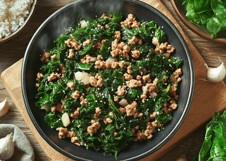 Ground Turkey With Collard Greens