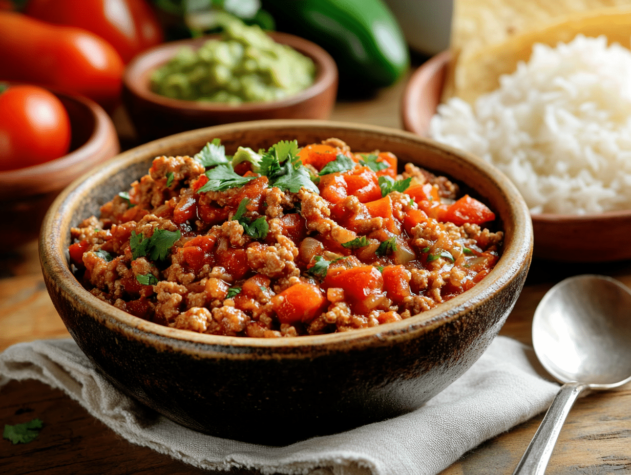 Ground Pork with Diced Tomatoes
