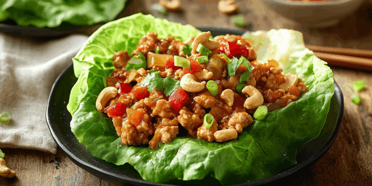 Asian Chicken And Cashew Lettuce Wraps