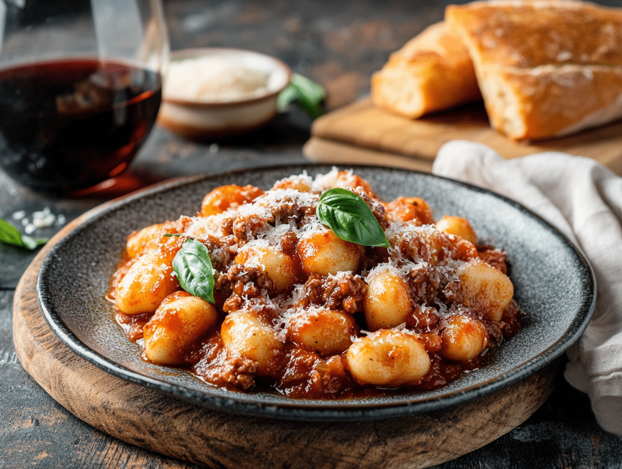 Beef Arrabiata with Gnocchi