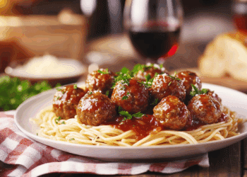 Beefy Meatballs And Pasta