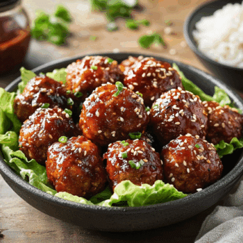 Asian-Inspired Sweet And Sour Gochujang Turkey Meatballs