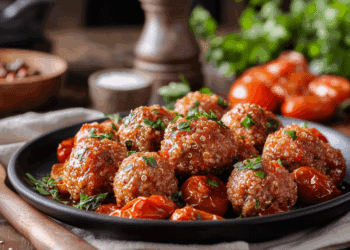 Delightful Turkey Quinoa Meatballs With Roasted Tomatoes