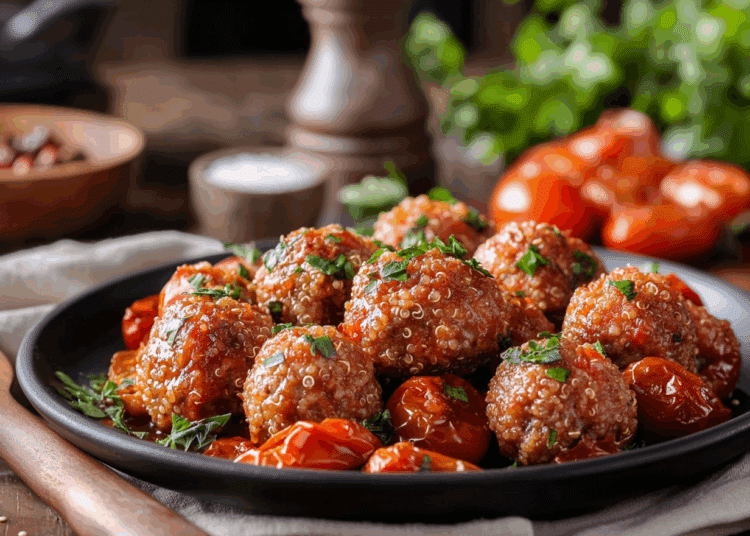 Delightful Turkey Quinoa Meatballs With Roasted Tomatoes