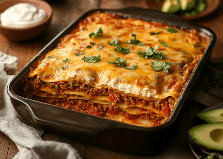 Creamy Taco Lasagna