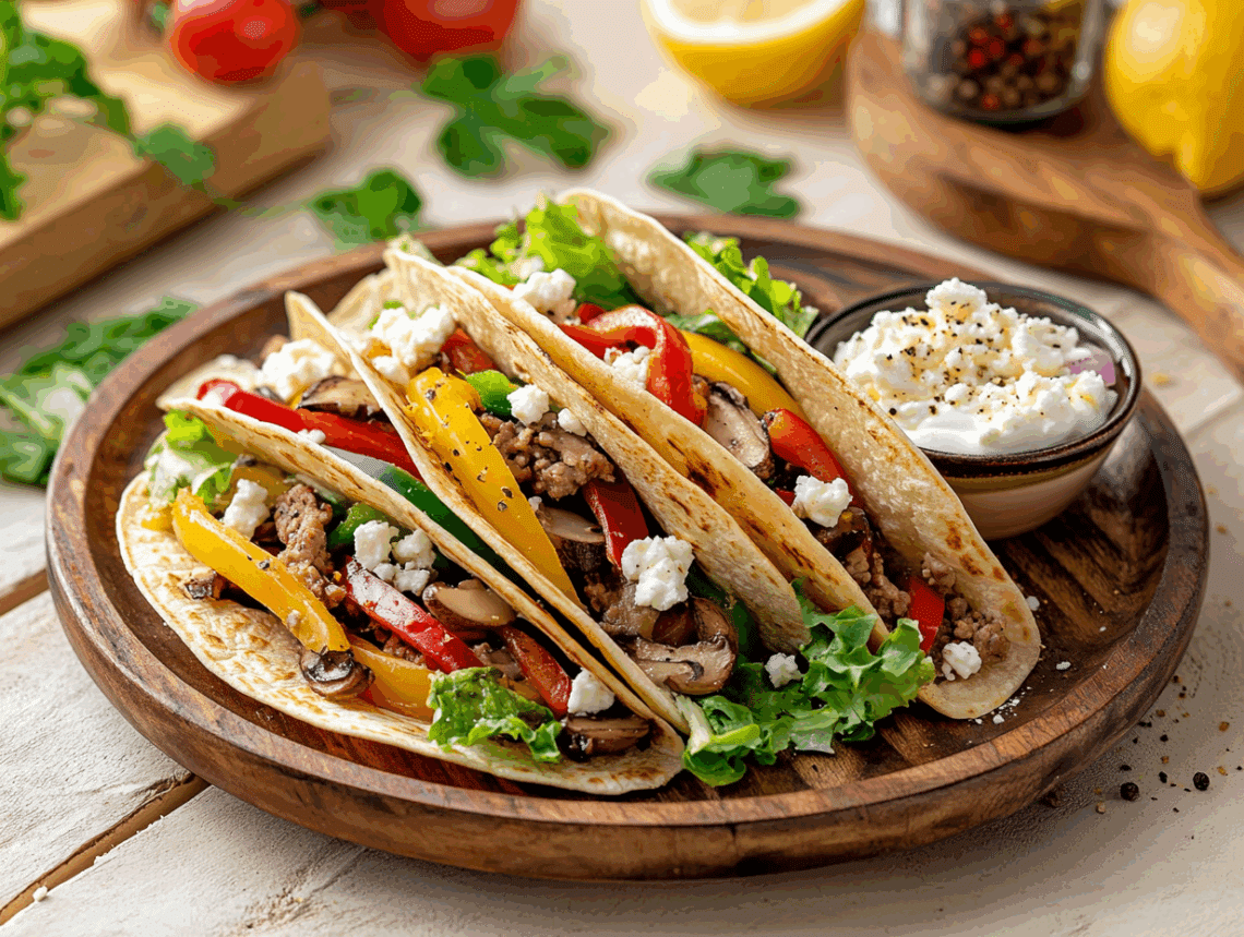 Yummy Greek Fajitas With Lemon Greek Soyo