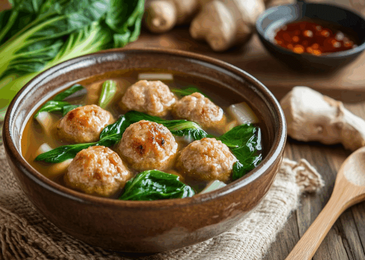 Scrumptious Bok Choy Meatball Soup 1 Scrumptious Bok Choy Meatball Soup