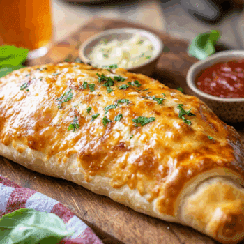 Filling Beef Crescent Calzone