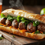 Delicious Beef And Lamb Meatball Banh Mi