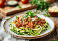 Savoury Turkey Meatballs With Zucchini Noodles