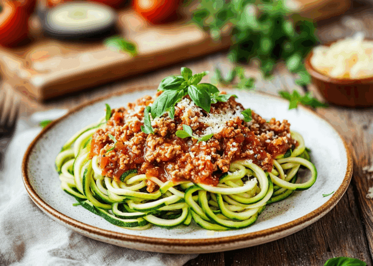Savoury Turkey Meatballs With Zucchini Noodles