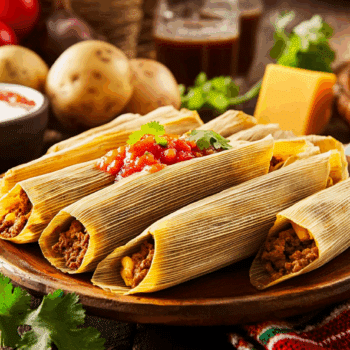 Filling Mexican Breakfast Tamales
