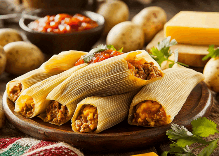 Filling Mexican Breakfast Tamales