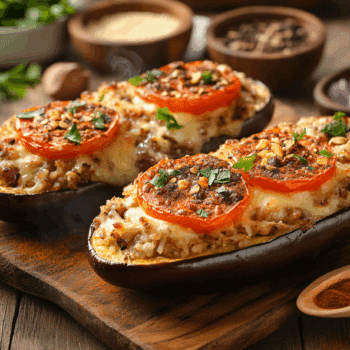 Satisfying Cajun Stuffed Eggplant