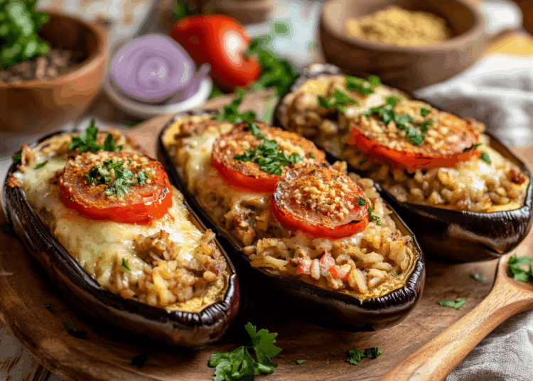 Satisfying Cajun Stuffed Eggplant