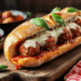 Delicious Cast Iron Meatball Marinara Sub