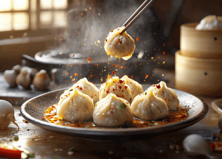 Succulent Chinese Pork Dumplings With Hot Chili Oil 1 Succulent Chinese Pork Dumplings With Hot Chili Oil