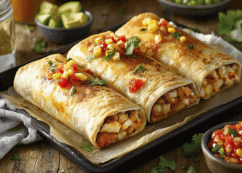 Yummy Baked Chicken Chimichangas