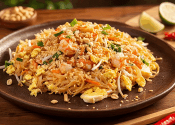 Satisfying Chicken And Prawn Pad Thai