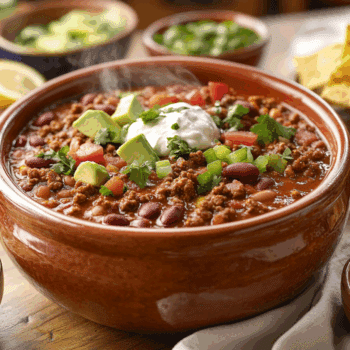 Appetizing Texas Style Ground Beef Crockpot Chili Recipe2