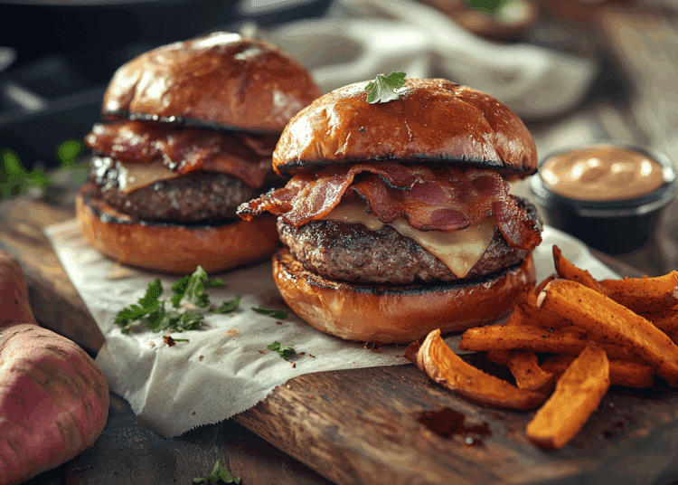 Bacon Burgers With Paleo Honey Rolls