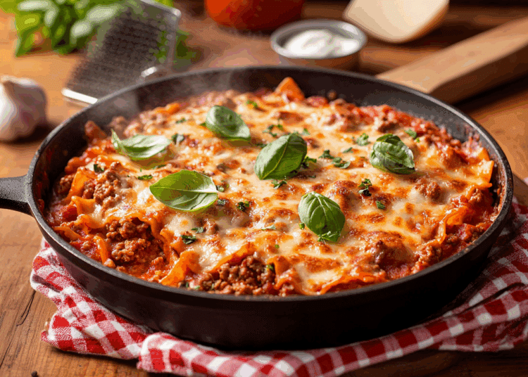 Easy Skillet Ground Beef Lasagna Recipe