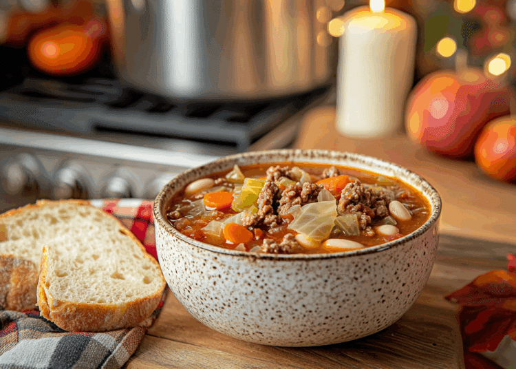 Easy And Hearty Cabbage Ground Beef Soup