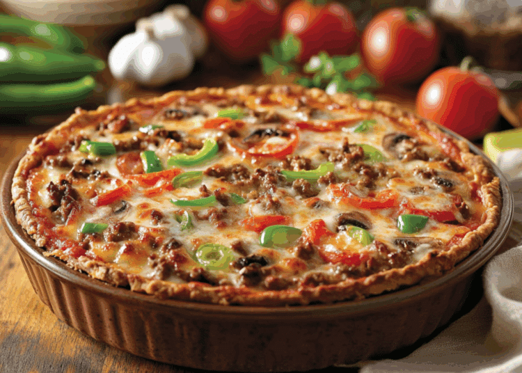 Cheesy Pizza Hamburger Pie 1 Cheesy Pizza Hamburger Pie