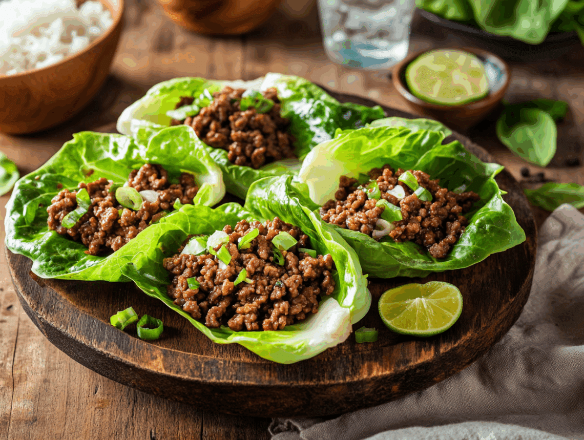 Asian Beef Lettuce Wraps