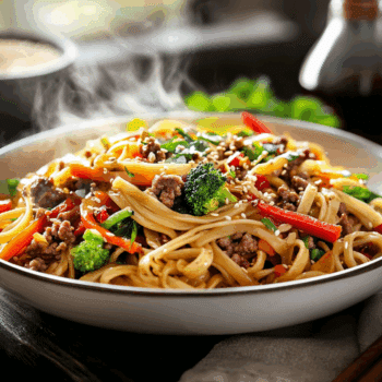 Easy Ground Beef Noodle Stir Fry Recipe2