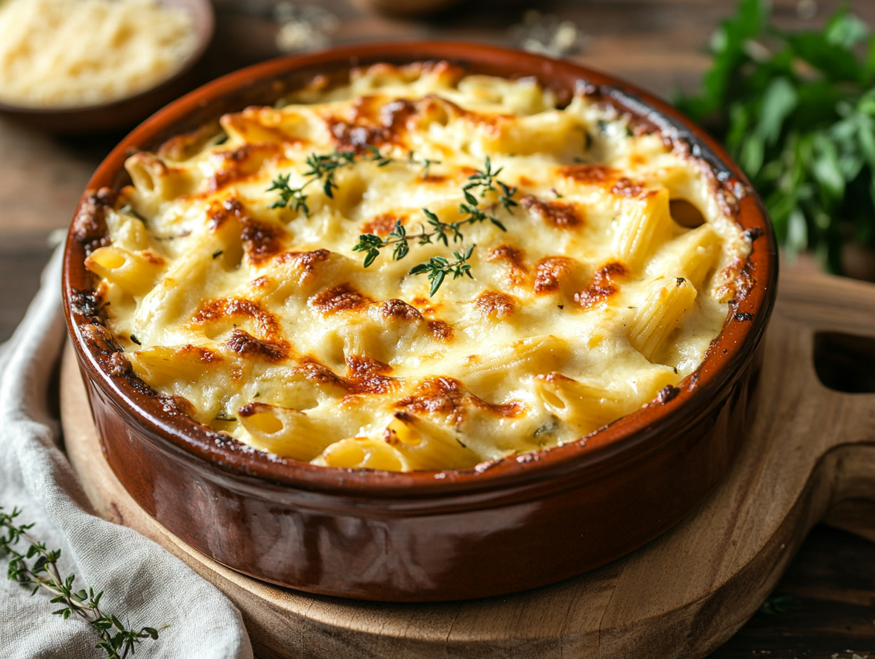 Scrumptious Baked Penne Bechamel